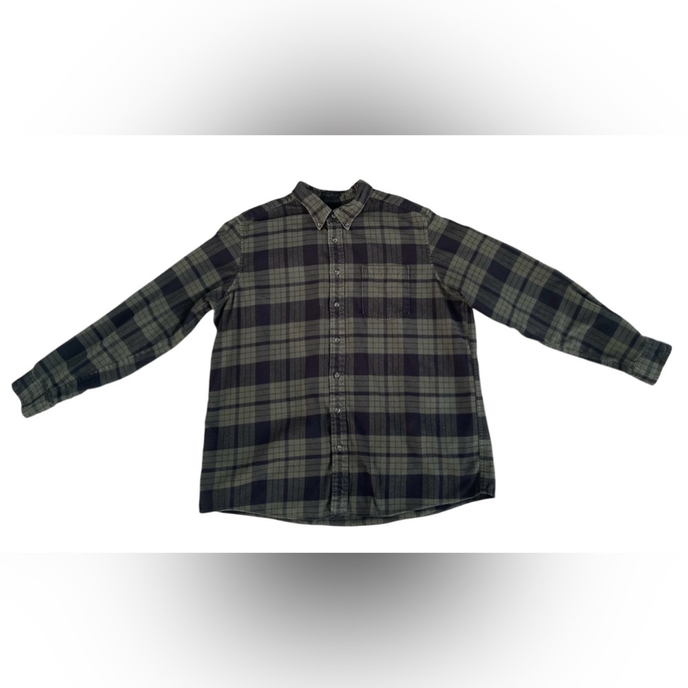 Eddie Bauel Seattle USA Men’s Flannel Dark Green And Black 100% Baumwolle